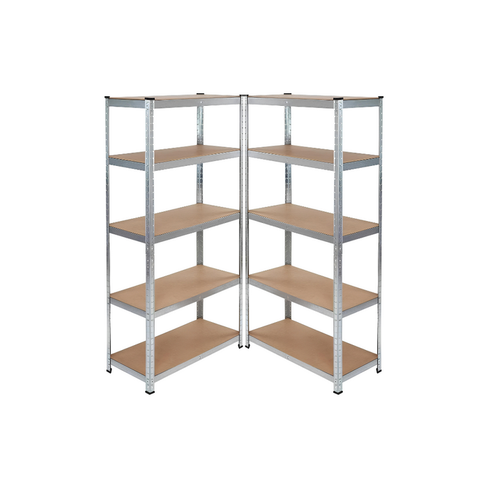 KIT2SCAFFALE 5 RIP. ULTRA IN METALLO ZINCATO 90x40x180 PORTATA A RIPIANO 1375KG