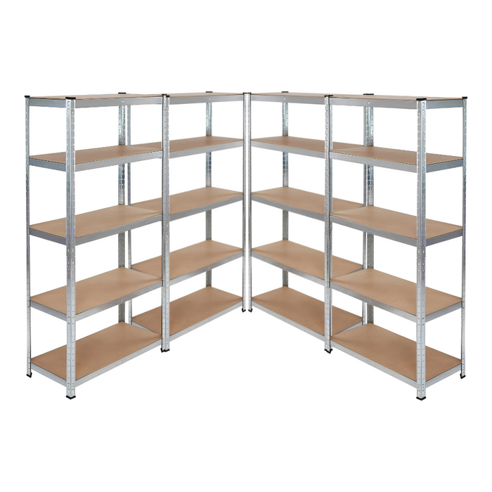 KIT4SCAFFALE 5 RIP. ULTRA IN METALLO ZINCATO 90x40x180 PORTATA A RIPIANO 1375KG