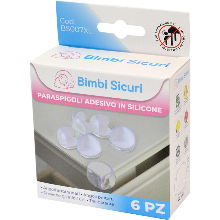 Set di protezioni angolari maggiorati in silicone per mobili