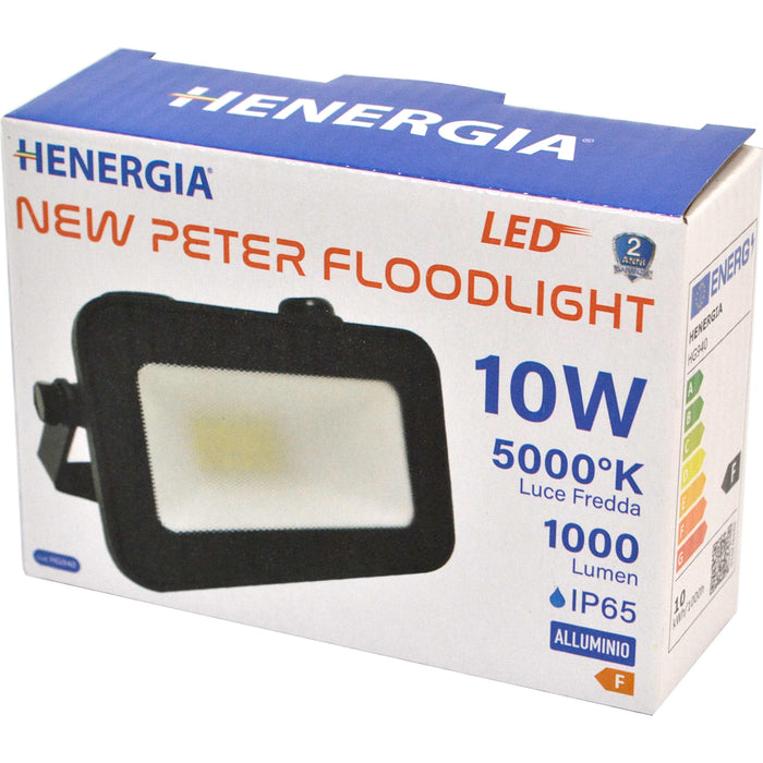 FARETTO PER ESTERNO NEW PETER FLOODLIGHT 10W 1000LM 5000K IP65 100LM/W