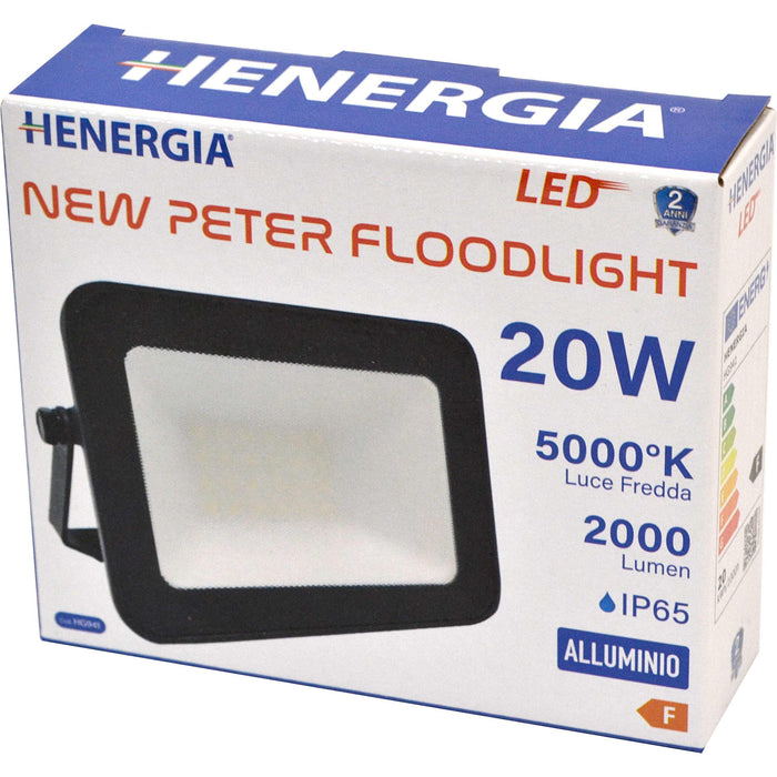 FARETTO PER ESTERNO NEW PETER FLOODLIGHT 20W 2000LM 5000K IP65 100LM/W