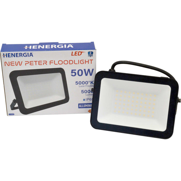 FARETTO PER ESTERNO NEW PETER FLOODLIGHT 50W 5000LM 5000K IP65 100LM/W