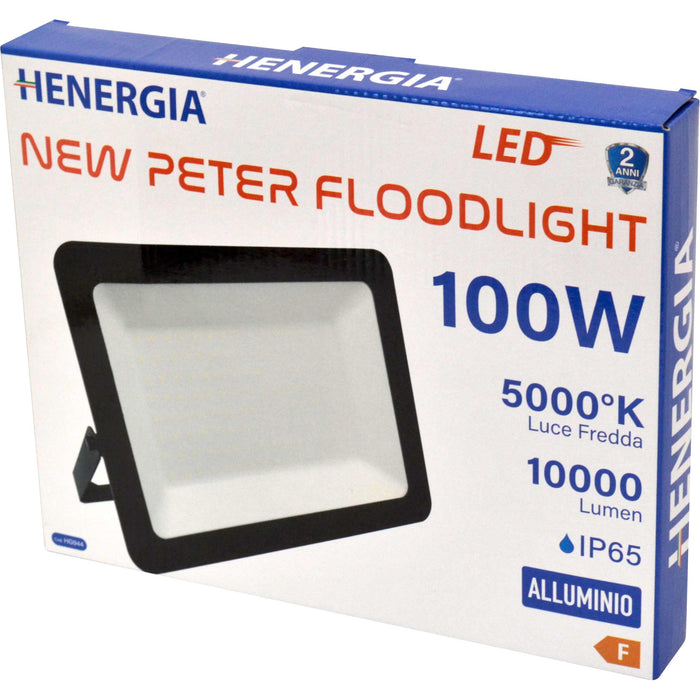 FARETTO PER ESTERNO NEW PETER FLOODLIGHT 100W 10000LM 5000K IP65 100LM