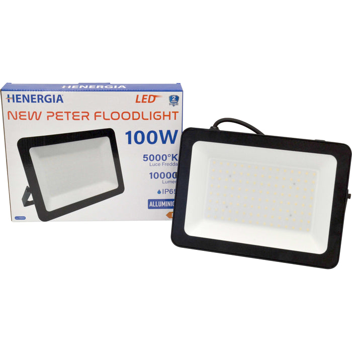 FARETTO PER ESTERNO NEW PETER FLOODLIGHT 100W 10000LM 5000K IP65 100LM