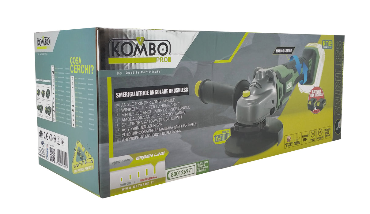 SMERIGLIATRICE ANGOLARE KOMBO PRO 20V BRUSHLESS