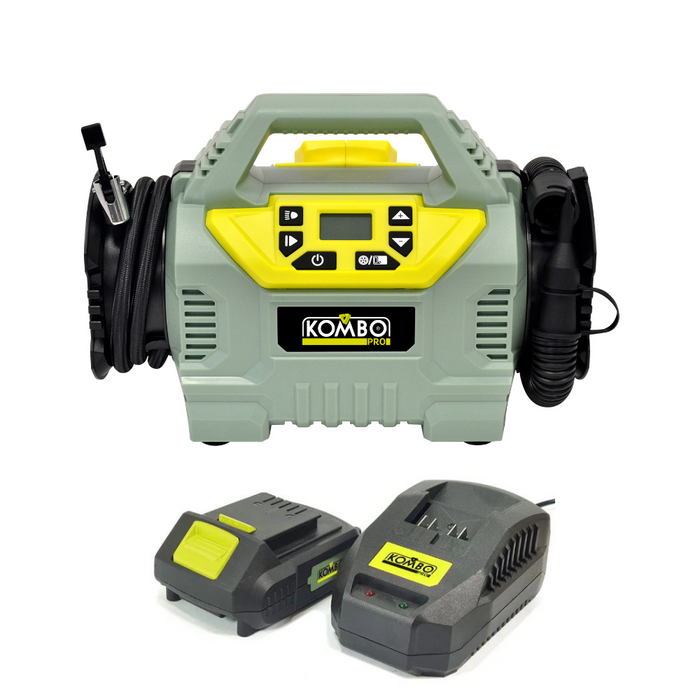 Compressore Cordless 4IN1 KOMBO PRO Batteria 2.0Ah