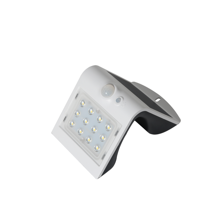 Applique ad energia solare colore bianco da 1,5w smd2835 220lm 4000k ip65