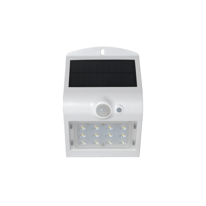 Applique ad energia solare colore bianco da 1,5w smd2835 220lm 4000k ip65