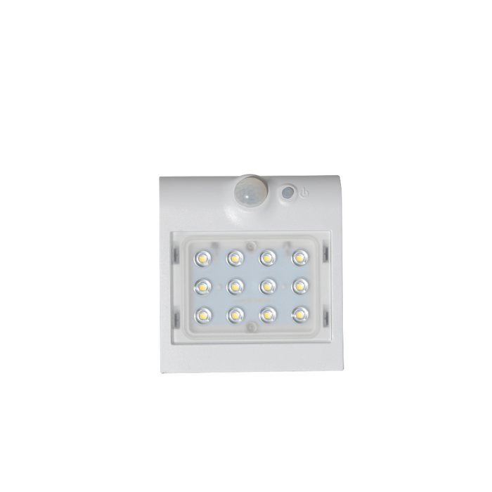 Applique ad energia solare colore bianco da 1,5w smd2835 220lm 4000k ip65