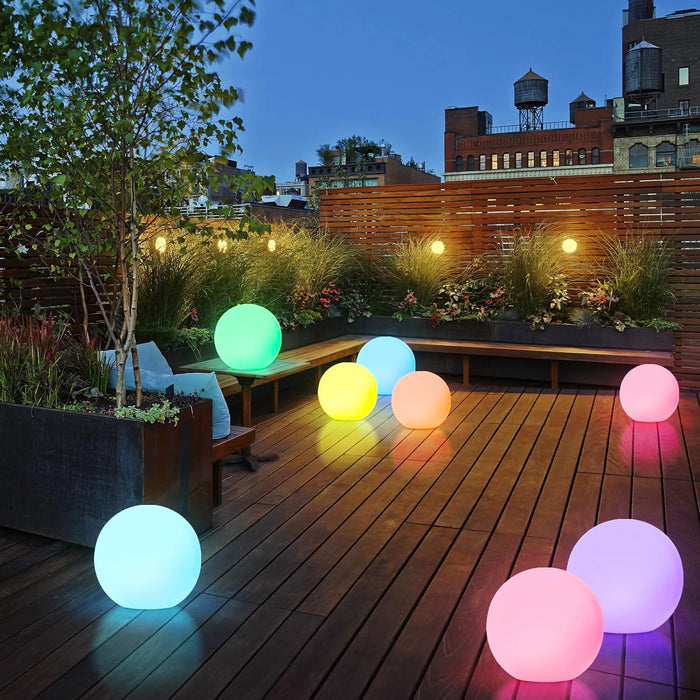 LUCE SOLARE GIARDINO SFERA RGB 16 COLORI