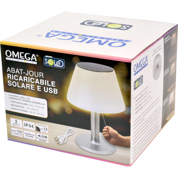 Anat-jour-ricarica solare ricaricaricabile solare con ricarica usb e catenella  accensione