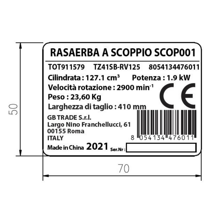 Rasaerba a Scoppio SCOP001