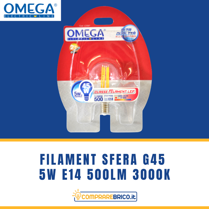 Filament Goccia A60 Filament Sfera G45 LD397